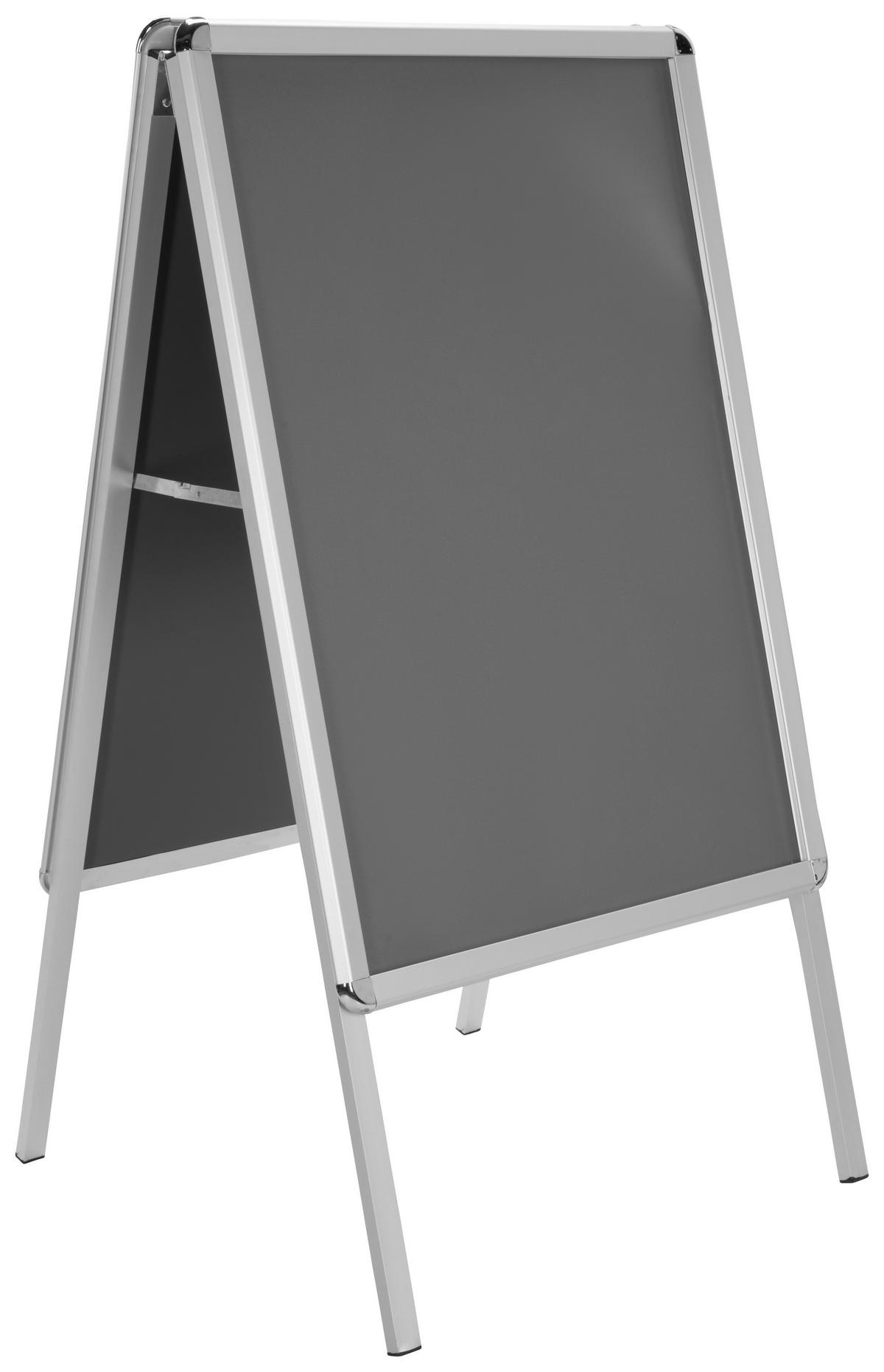 Plakatständer - Silberfarben, Basics, Metall (62,5/115,5/61cm) - MID.YOU