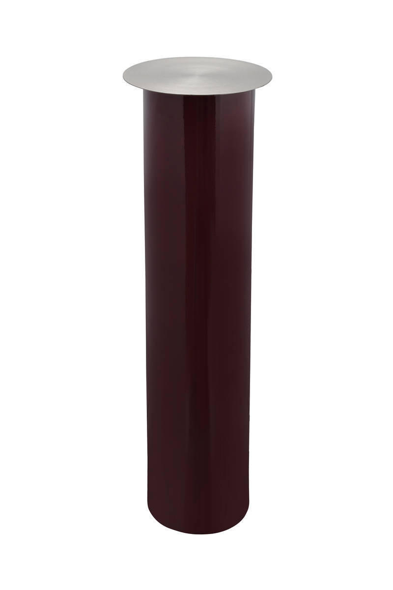 KERZENHALTER - Pflaume/Silberfarben, Trend, Metall (20/70/20cm) - Kayoom