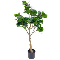 UMĚLÁ ROSTLINA fikus benjamín 104 cm - černá/tmavě zelená, Basics, plast (104cm) - Ambia Home