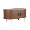 COUCHTISCH - Walnussfarben/Schwarz, Design, Holzwerkstoff/Metall (100/60/55cm) - Livetastic