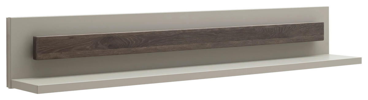 WANDBOARD massiv Grau, Eichefarben  - Eichefarben/Grau, Design, Holzwerkstoff (150/24/22cm) - Novel