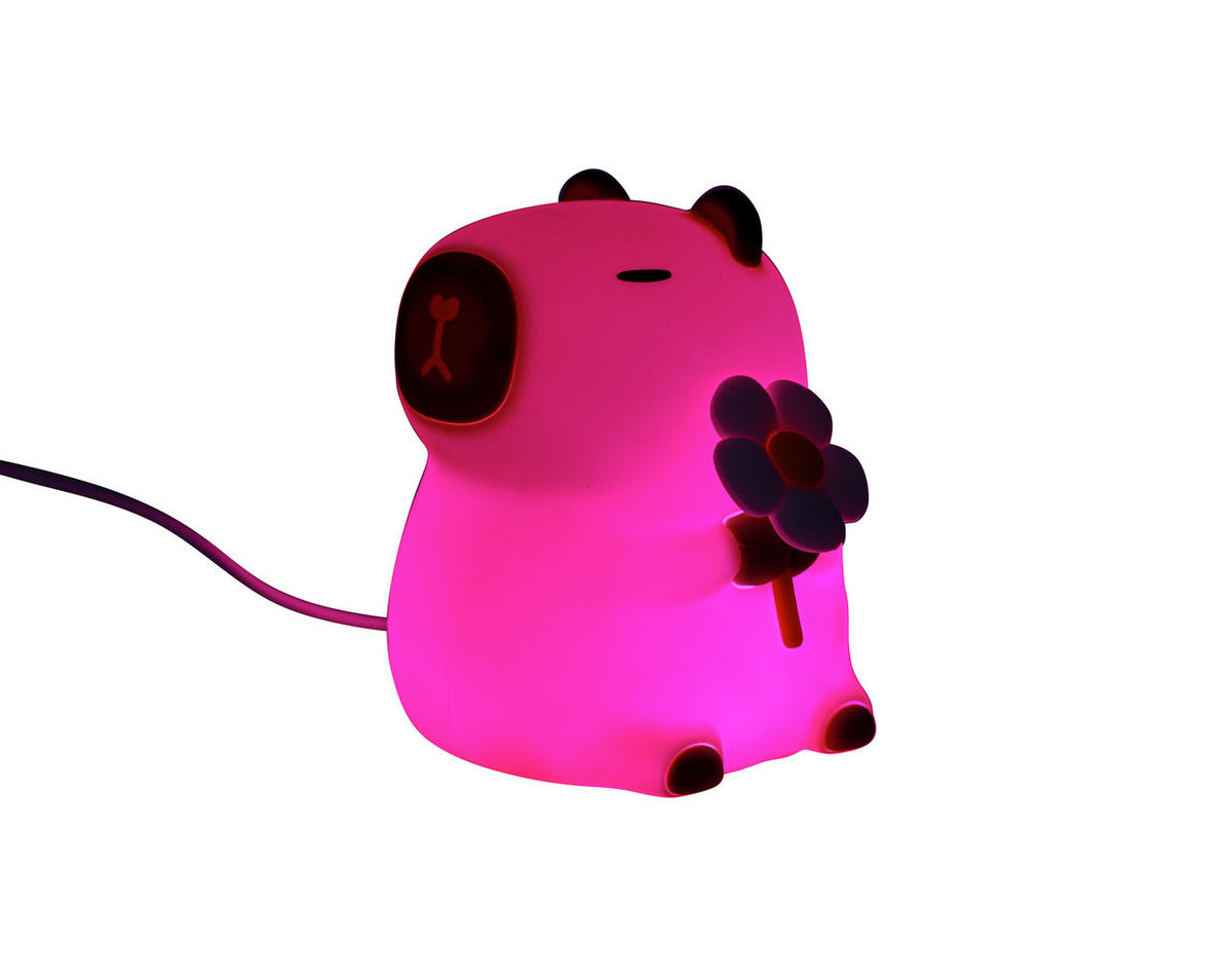 NACHTLICHT Capybara 9,2/11,1/9,1 cm   - Creme, Trend, Kunststoff (9,2/11,1/9,1cm) - Novel