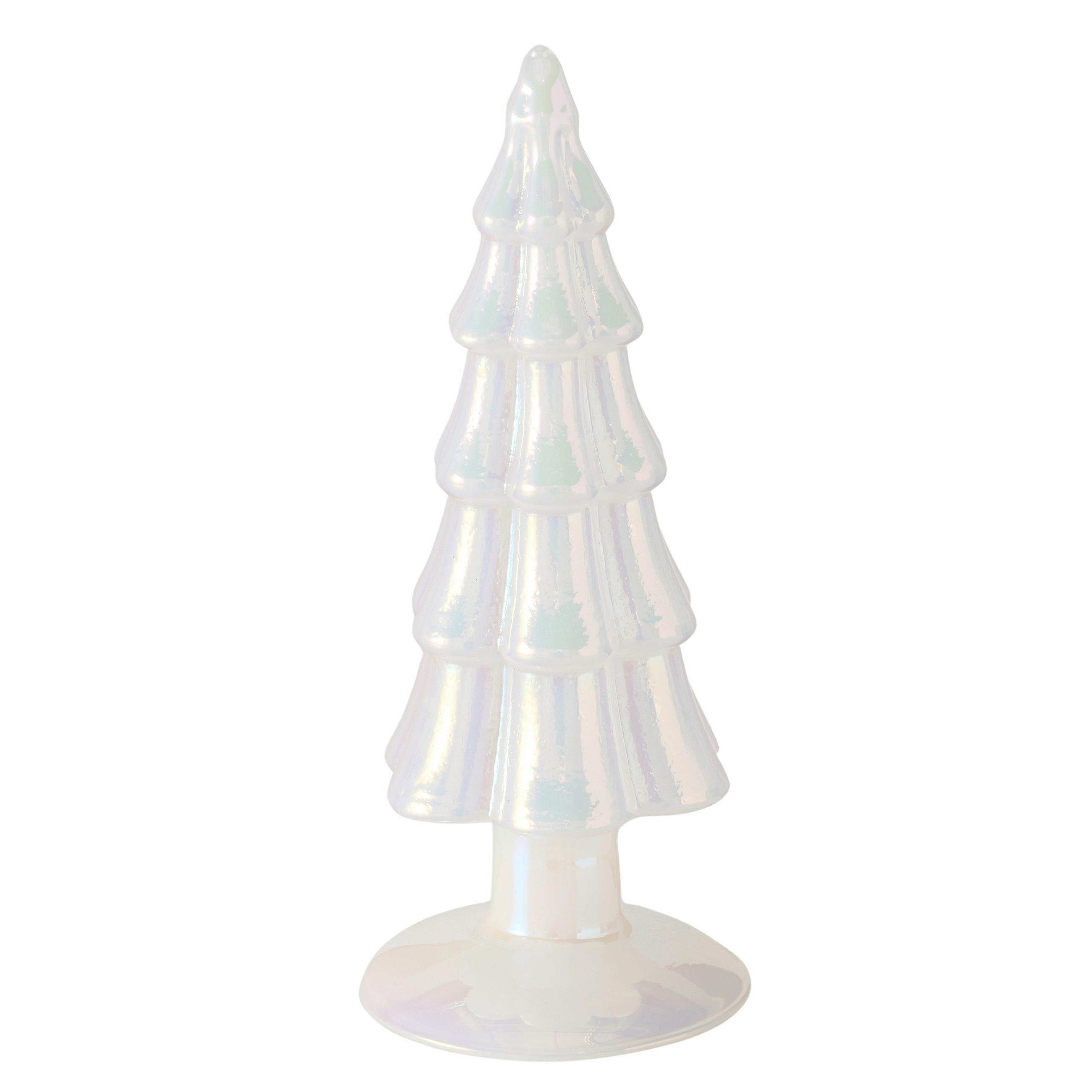 DEKOWEIHNACHTSBAUM - Weiß, LIFESTYLE, Glas (8/8/20,4cm)