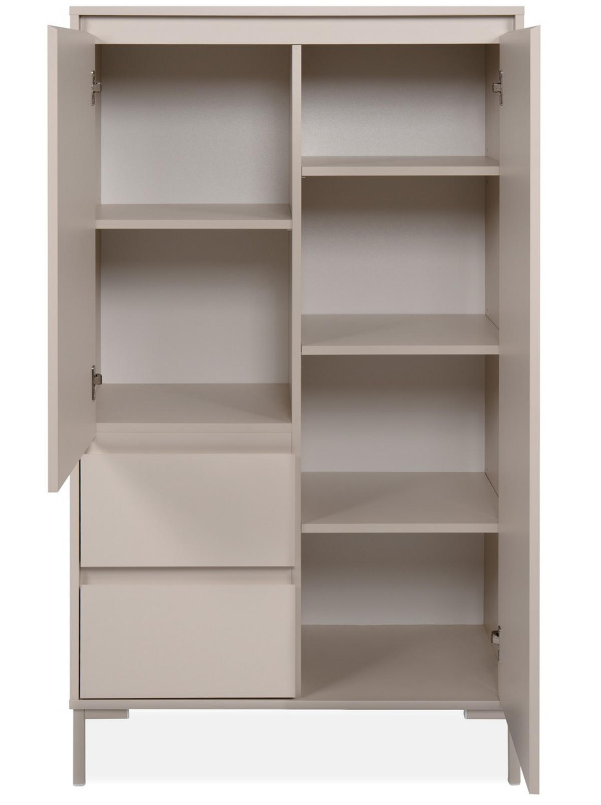 HIGHBOARD  81/139/40 cm 2 Schublade(n)  - Kaschmir, Design, Holzwerkstoff/Metall (81/139/40cm) - MID.YOU