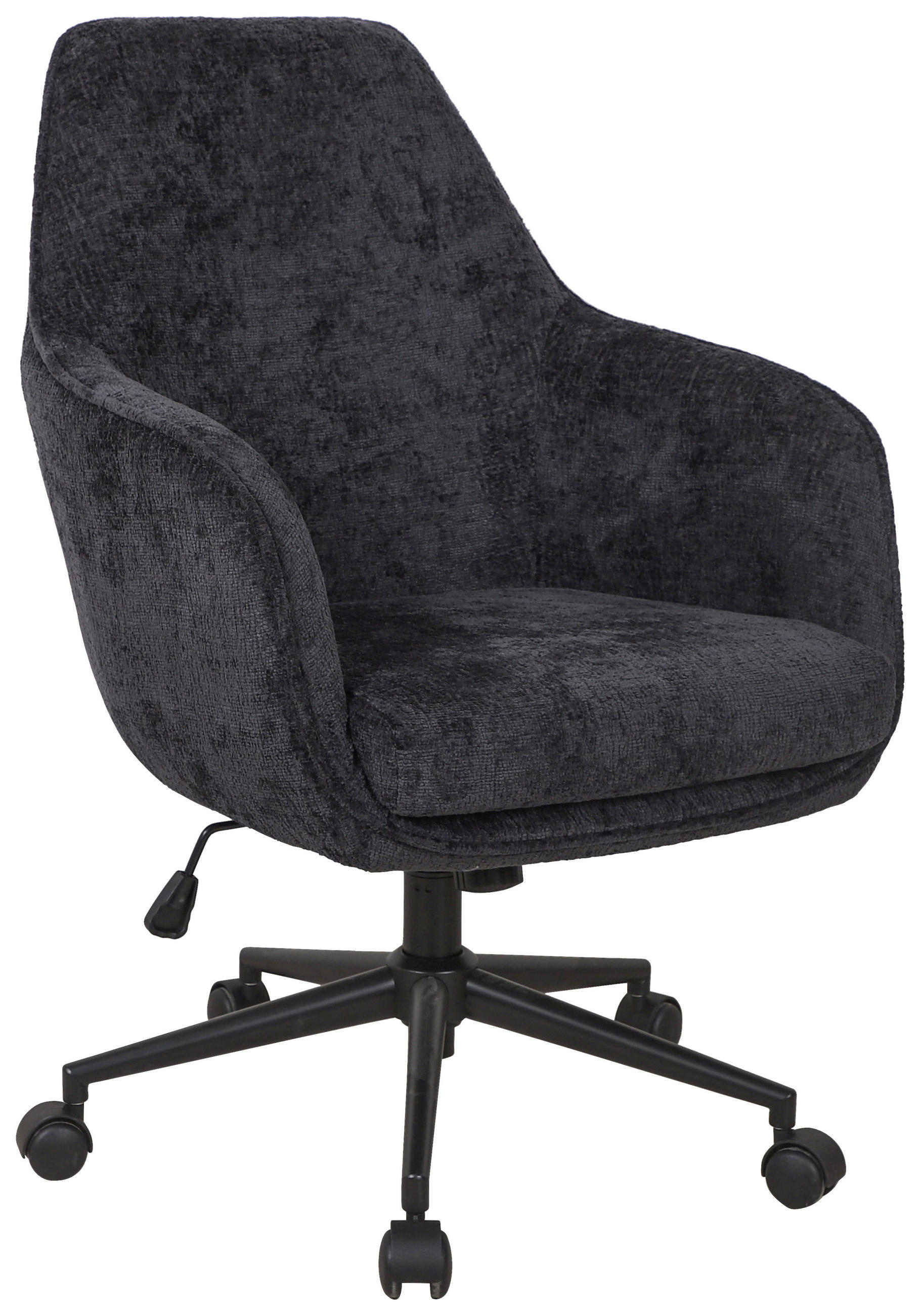 DREHSTUHL Chenille Anthrazit  - Anthrazit/Schwarz, Design, Kunststoff/Textil (63/95/71cm) - Novel