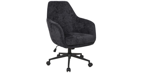 DREHSTUHL Chenille Anthrazit - Anthrazit/Schwarz, Design, Kunststoff/Textil (63/95/71cm) - Novel