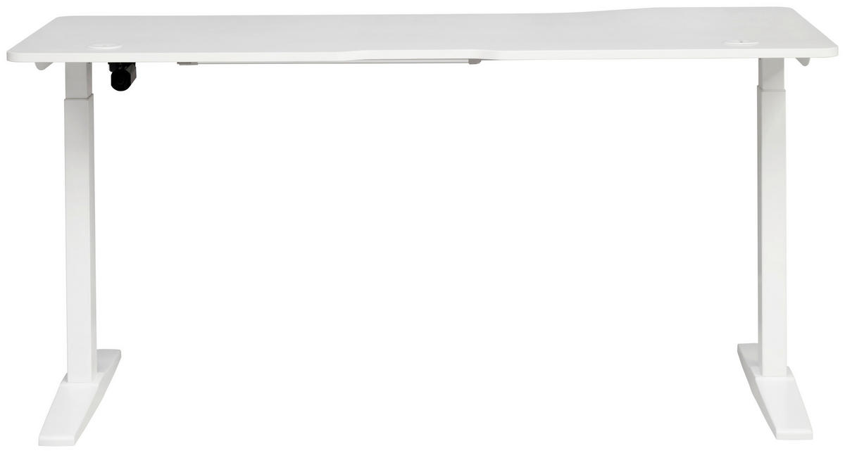 SCHREIBTISCH höhenverstellbar  - Weiß, MODERN, Holzwerkstoff/Kunststoff (160/71/116/75cm) - MID.YOU