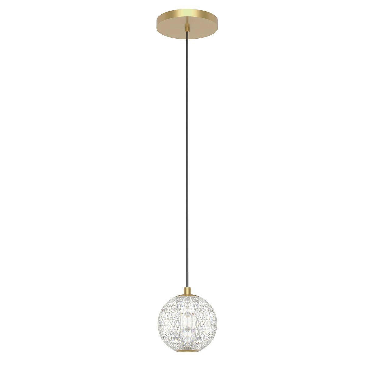 LED-HÄNGELEUCHTE Alora 12,1/11,7 cm   - Messingfarben, KONVENTIONELL, Kunststoff/Metall (12,1/11,7cm) - Elstead Lighting