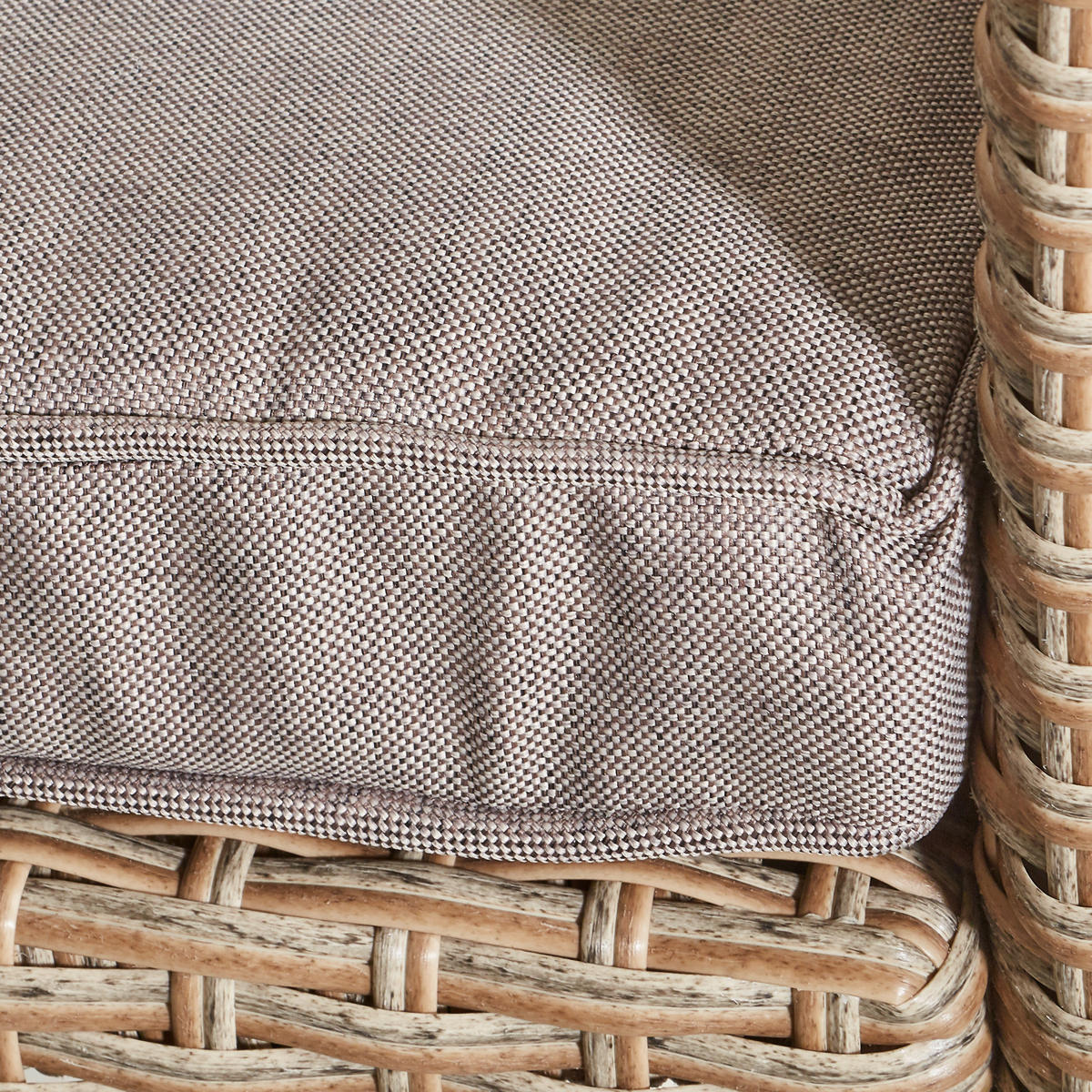 GARTENTISCHGRUPPE beschichtet Stahl  - Braun, MODERN, Kunststoff/Textil - Ambia Garden