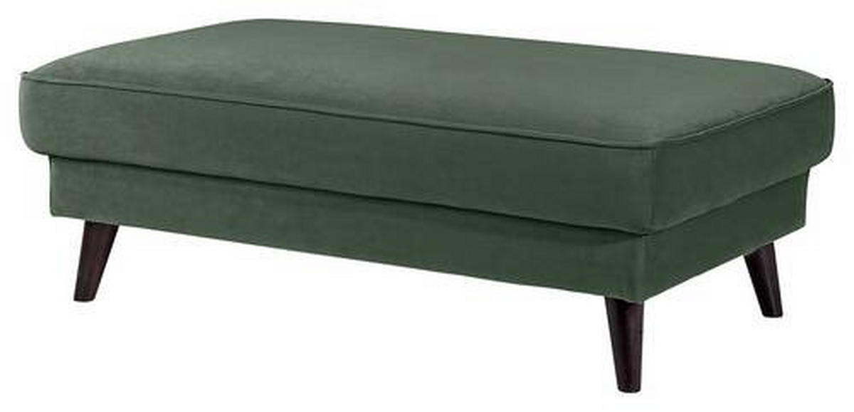 HOCKER in Textil Dunkelgrün  - Wengefarben/Dunkelgrün, Modern, Holz/Textil (123/45/74cm) - Trendmanufaktur