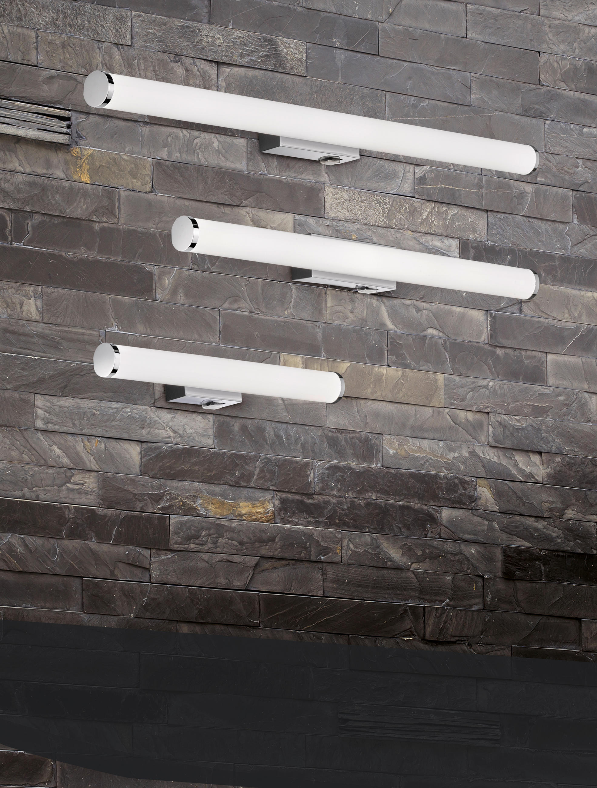 VÄGGLAMPA FÖR BADRUM Mattimo 80/5,5 cm   - vit/kromfärg, Basics, metall/plast (80/5,5cm) - Trio Leuchten