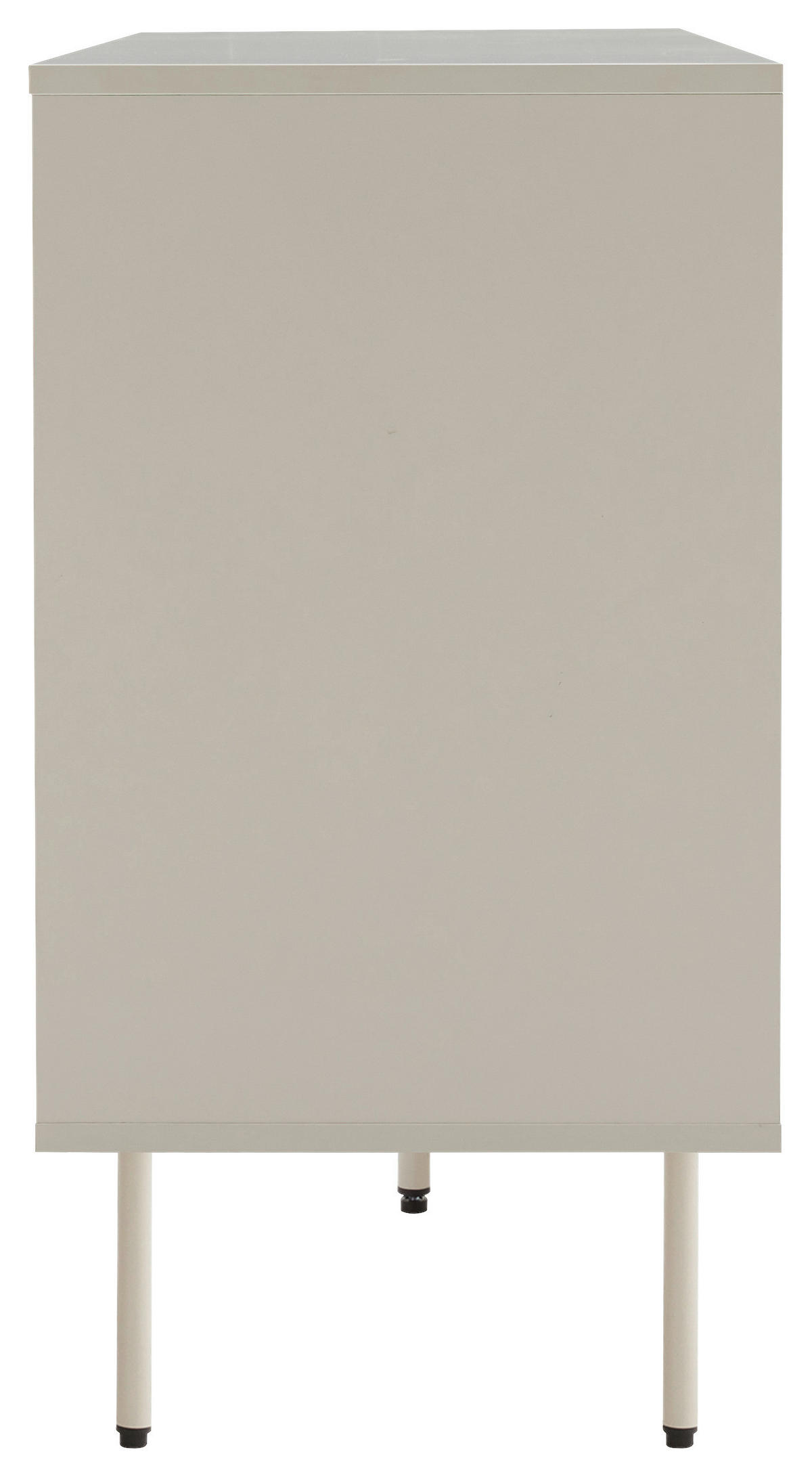 TÁLALÓSZEKRÉNY 160/75/40 cm  - selyemszürke, Design, faalapú anyag/fém (160/75/40cm) - Xora