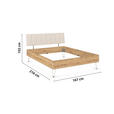 BETT 160/200 cm  in Eiche Artisan  - Champagner/Eiche Artisan, Design, Holzwerkstoff/Textil (160/200cm) - Carryhome