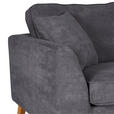 BIGSOFA Cord Dunkelgrau  - Dunkelgrau/Buchefarben, Design, Holz/Textil (240/63/90cm) - Carryhome