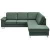 ECKSOFA  in Echtleder Opal  248/235 cm  - Opal/Alufarben, Design, Leder/Metall (248/235cm) - Beldomo Premium