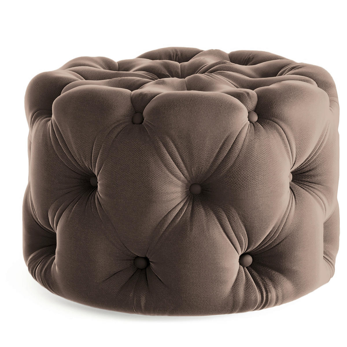 HOCKER in Textil Braun  - Schwarz/Braun, Design, Kunststoff/Textil (60/39/60cm) - P & B