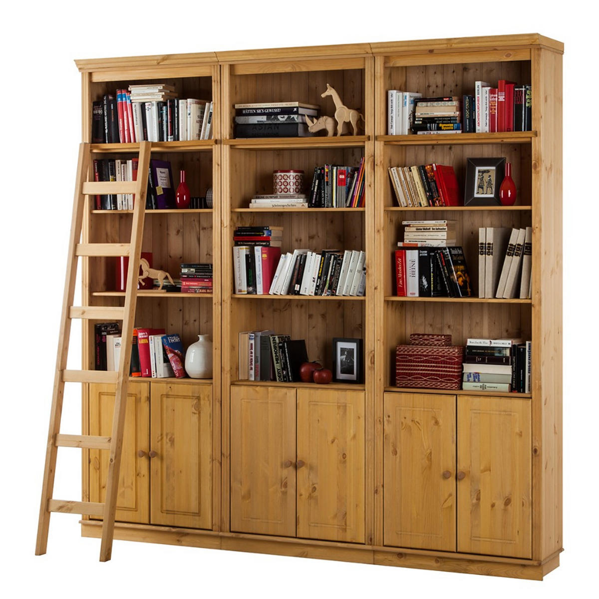 BÜCHERWAND Kiefer massiv Kieferfarben  - Kieferfarben, Design, Holz (223/222/34cm) - Livetastic