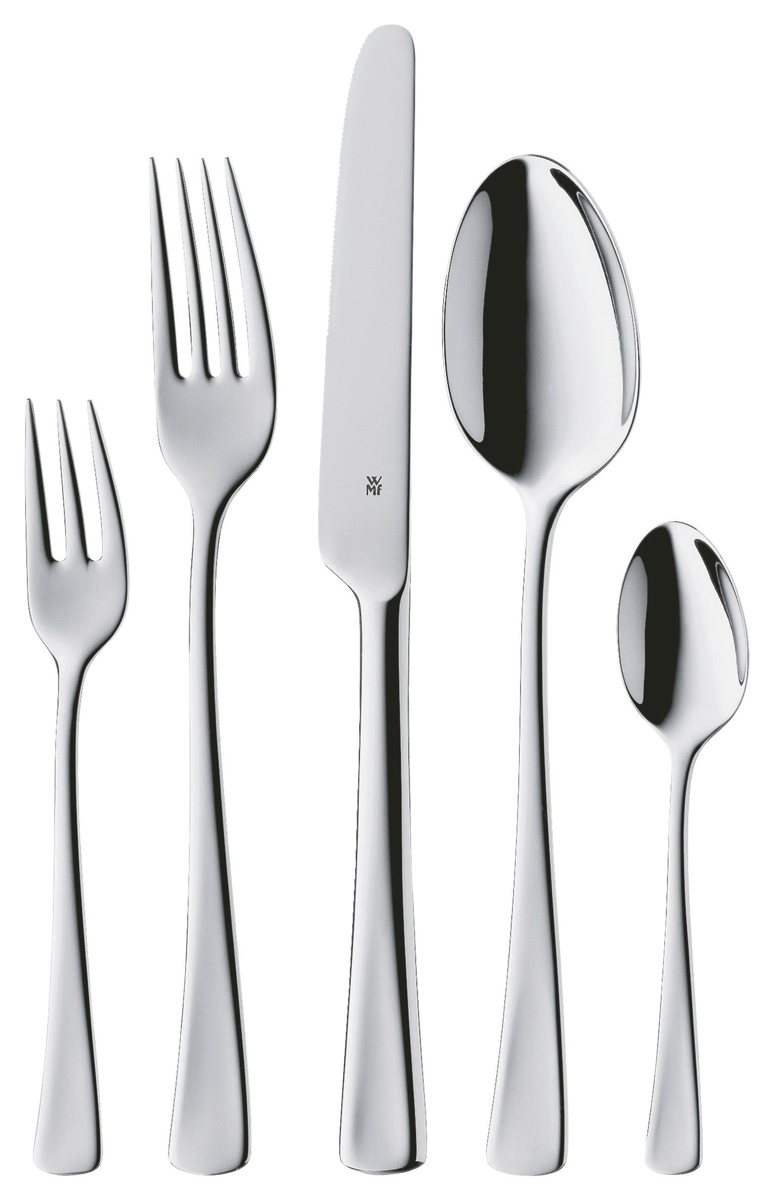 BESTECKSET DENVER 60-teilig Edelstahl  für 12 Personen  - Edelstahlfarben, Design, Metall - WMF