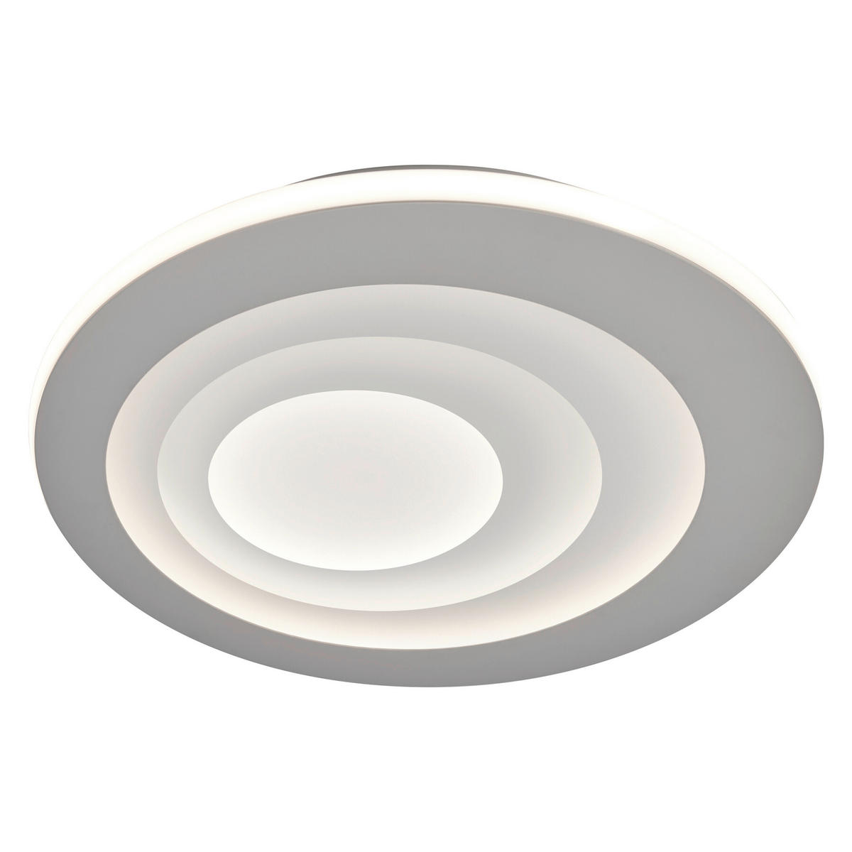 LED-DECKENLEUCHTE Orbis Spiral 50,5/6 cm   - Grau, Design, Kunststoff/Metall (50,5/6cm) - Osram