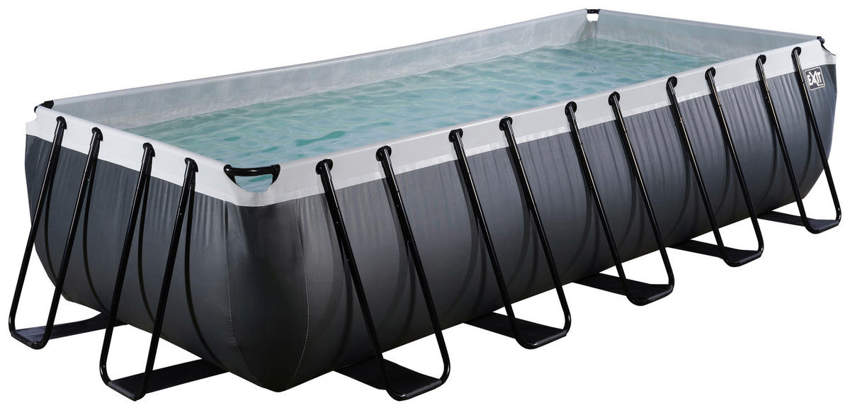 EXIT POOL BLACK 540X250 540/250/122 cm  - Schwarz, KONVENTIONELL, Metall (540/250/122cm) - EXIT Toys