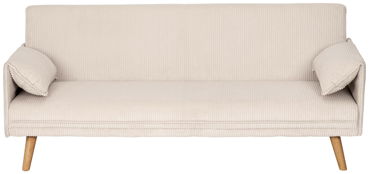 SCHLAFSOFA Textil Creme  - Creme/Naturfarben, Design, Holz/Textil (193/81/92cm) - Livetastic