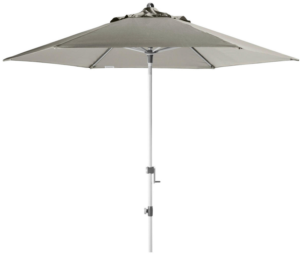 SONNENSCHIRM 280 cm Hellgrau  - Silberfarben/Hellgrau, Basics, Textil/Metall (280/280cm) - Doppler