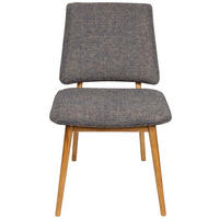 STUHL  Stoffauswahl Webstoff  - Blau/Eichefarben, MODERN, Holz/Textil (48/89,5/60cm) - Carryhome