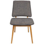 STUHL  Stoffauswahl Webstoff  - Blau/Eichefarben, MODERN, Holz/Textil (48/89,5/60cm) - Carryhome