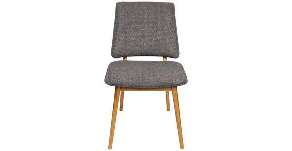 STUHL  Stoffauswahl Webstoff  Blau, Eichefarben  - Blau/Eichefarben, MODERN, Holz/Textil (48/89,5/60cm) - Carryhome