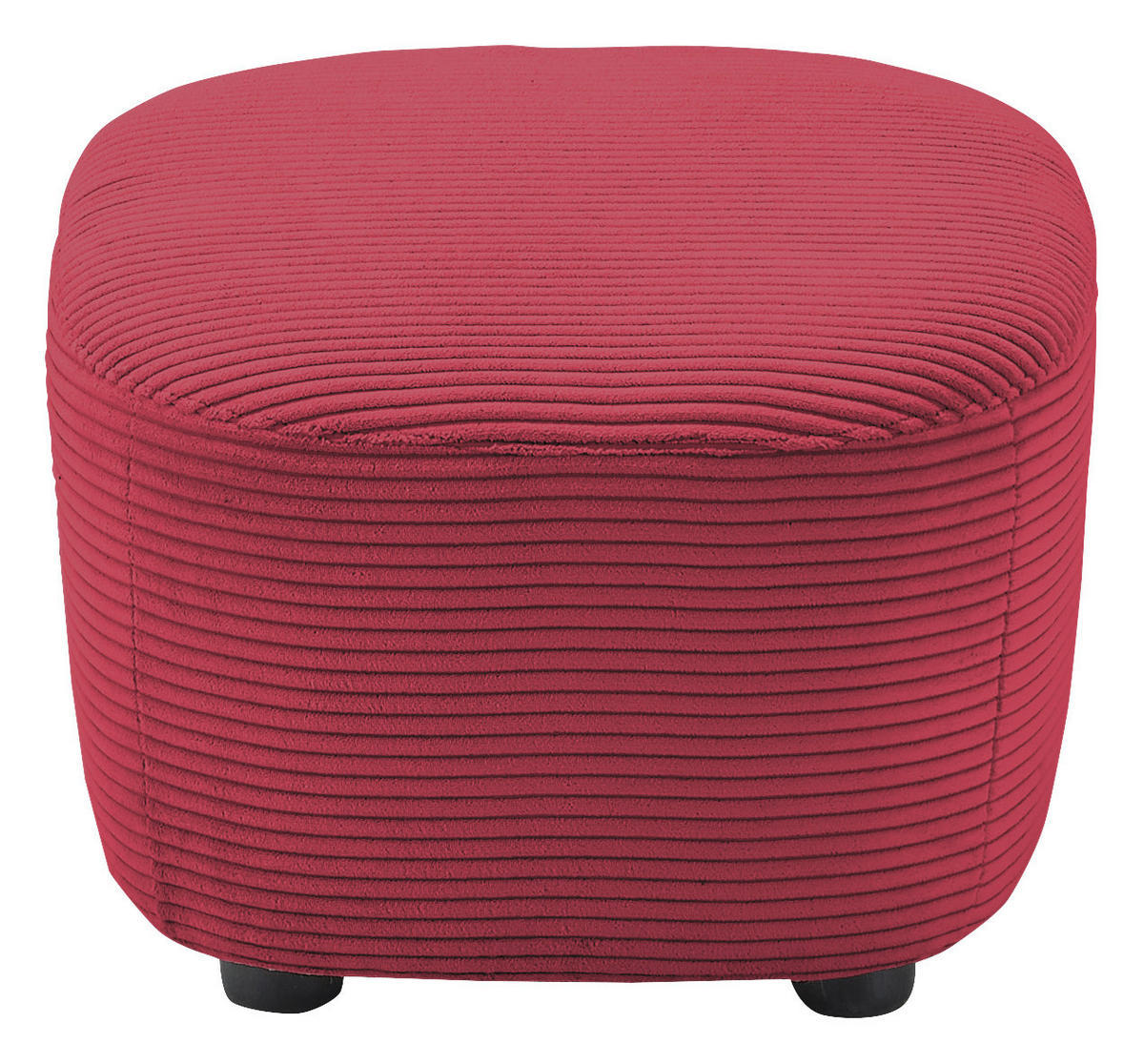 HOCKER Cord Beere  - Beere/Schwarz, Design, Kunststoff/Textil (54/41/57cm) - SetOne by Musterring
