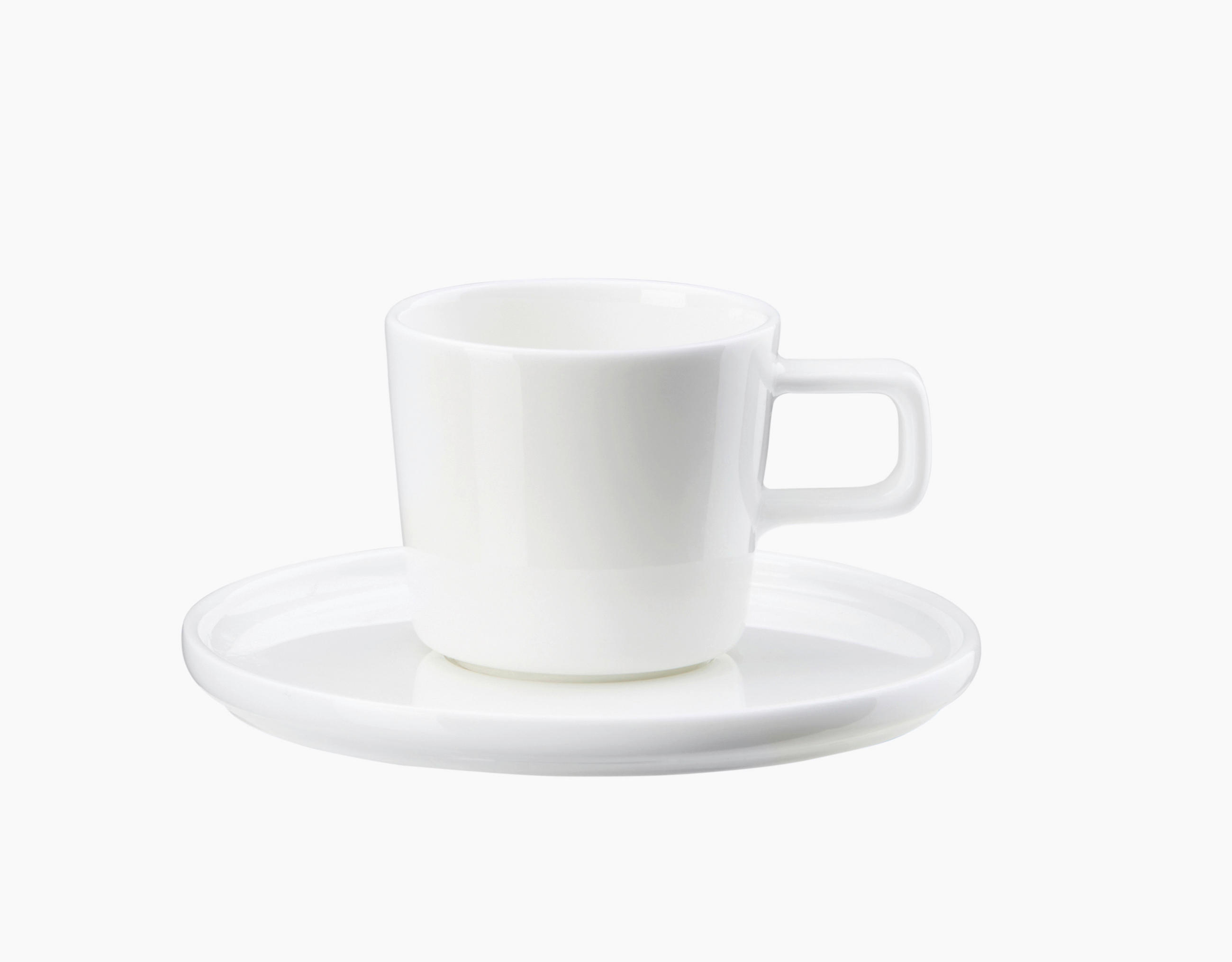 ESPRESSOTASSE MIT UNTERTASSE A TABLE OCO 80 ml  - Weiß, Basics, Keramik (5,8/5,8cm) - ASA