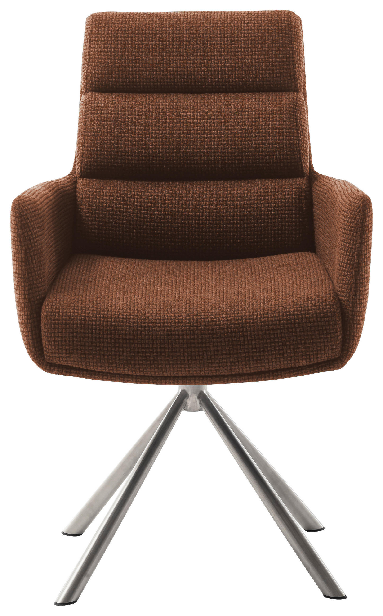 ARMLEHNSTUHL  in Edelstahl Webstoff  - Edelstahlfarben/Rostfarben, Design, Textil/Metall (61/90/64cm) - Dieter Knoll