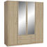 KLEIDERSCHRANK in Sonoma Eiche - Silberfarben/Sonoma Eiche, Design, Glas/Holzwerkstoff (181/197/54cm) - Carryhome KLEIDERSCHRANK in Sonoma Eiche - Silberfarben/Sonoma Eiche, Design, Glas/Holzwerkstoff (181/197/54cm) - Carryhome