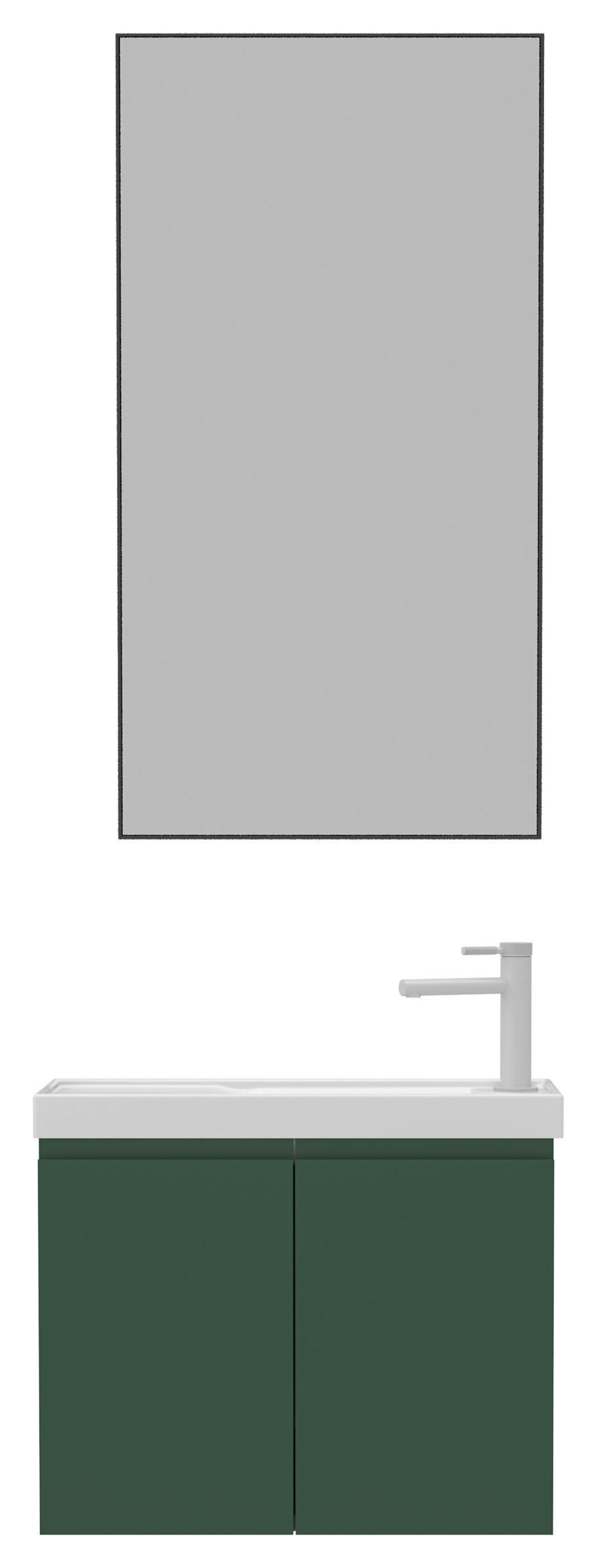 Thumbnail - Mid.you Badezimmer Coast, Grün, Holzwerkstoff, 3-teilig, Kiefer, 60x140x22 cm, FSC Mix, CE, hängend, individuelle Innene...