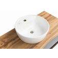 WASCHTISCHKOMBI 61 cm  - Eiche Wotan/Weiß, Natur, Keramik/Holzwerkstoff (61cm) - Xora