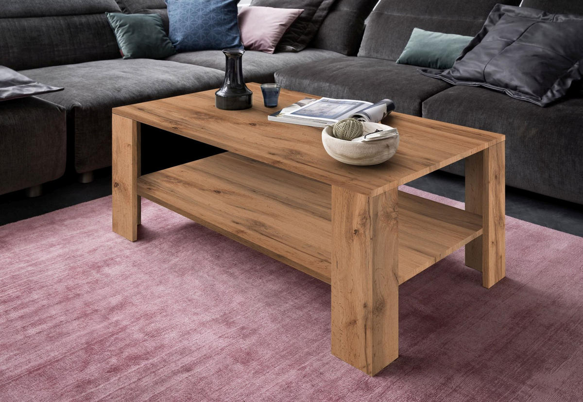 KONFERENČNÍ STOLEK, hnědá, kompozitní dřevo, 100/38/50 cm - barvy dubu/hnědá, Moderní, kompozitní dřevo (100/38/50cm) - Ti'me
