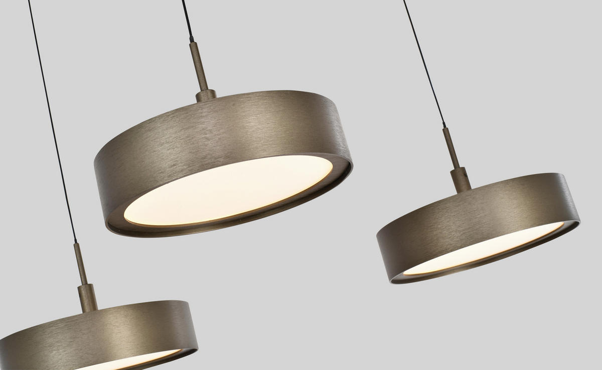 LED-HÄNGELEUCHTE Valensole 117,5/150/36,5 cm  - Bronzefarben, Design, Metall (117,5/150/36,5cm)