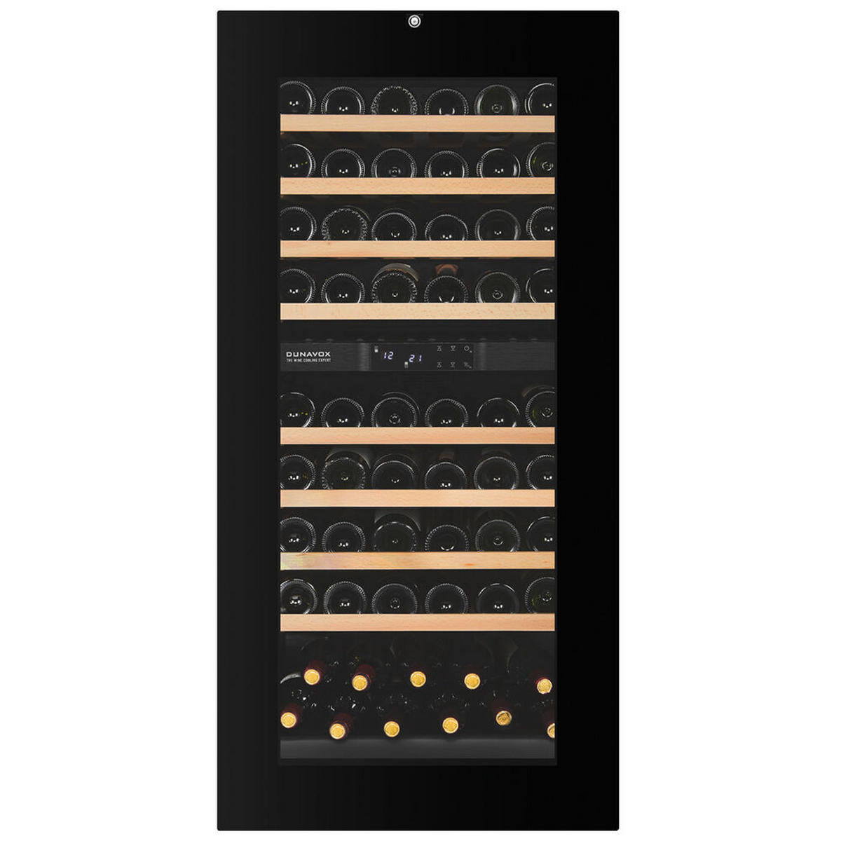 WEINKÜHLSCHRANK DXB-65.154DB.TO  - Schwarz, Basics, Glas/Holz (59,5/123,1/57,1cm)