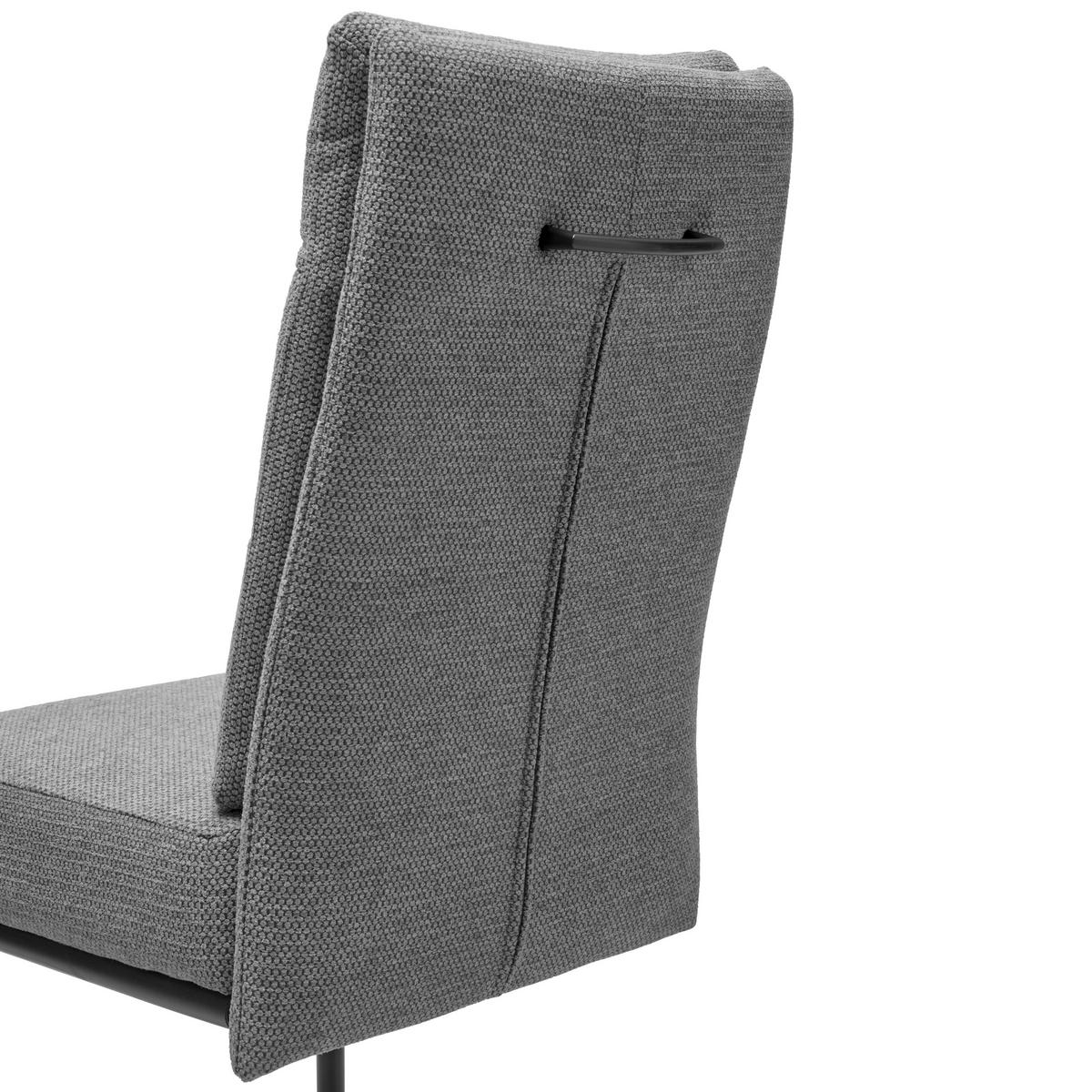 SCHWINGSTUHL  in Eisen Webstoff  - Dunkelgrau/Schwarz, LIFESTYLE, Holz/Textil (45/94/62cm) - MID.YOU