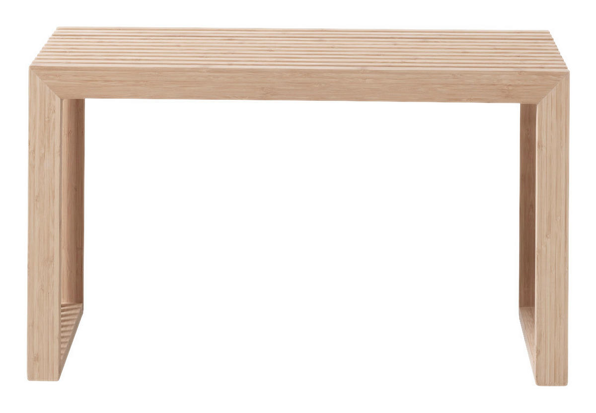 SITZBANK 73/43/35 cm Naturfarben Bambus vollmassiv  - Naturfarben, Design, Holz (73/43/35cm) - MID.YOU