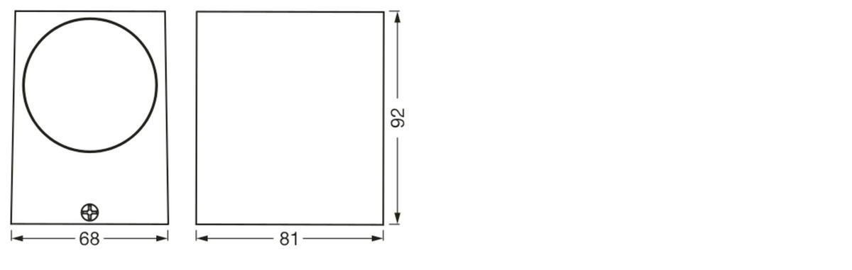 AUßENLEUCHTE 6,8/8,1/9,2 cm   - Schwarz, Basics, Metall (6,8/8,1/9,2cm) - Osram