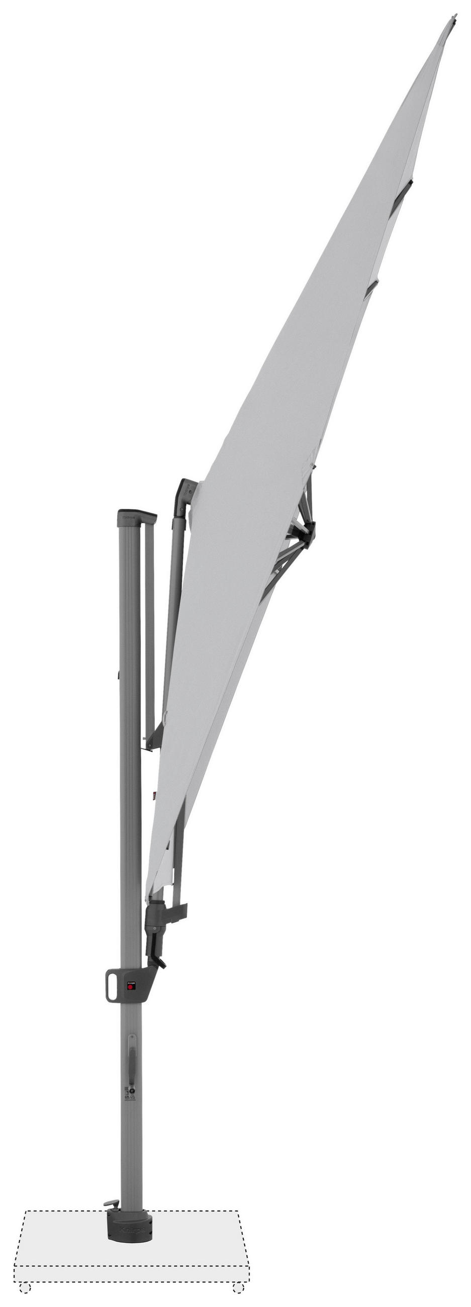 AMPELSCHIRM 275 cm Hellgrau  - Silberfarben/Hellgrau, KONVENTIONELL, Textil/Metall (275/275cm) - KNIRPS