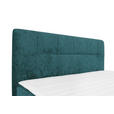BOXSPRINGBETT 160/200 cm  in Petrol  - Petrol/Schwarz, Design, Textil/Metall (160/200cm) - Esposa
