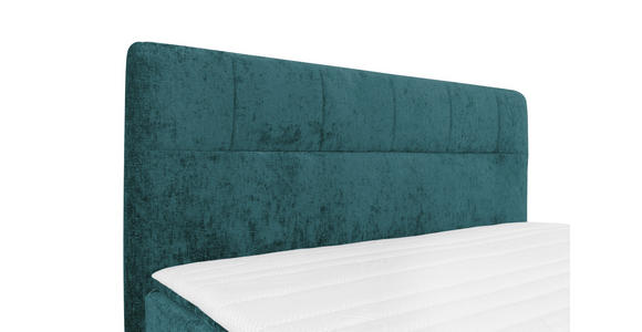 BOXSPRINGBETT 160/200 cm in Petrol - Petrol/Schwarz, Design, Textil/Metall (160/200cm) - Esposa