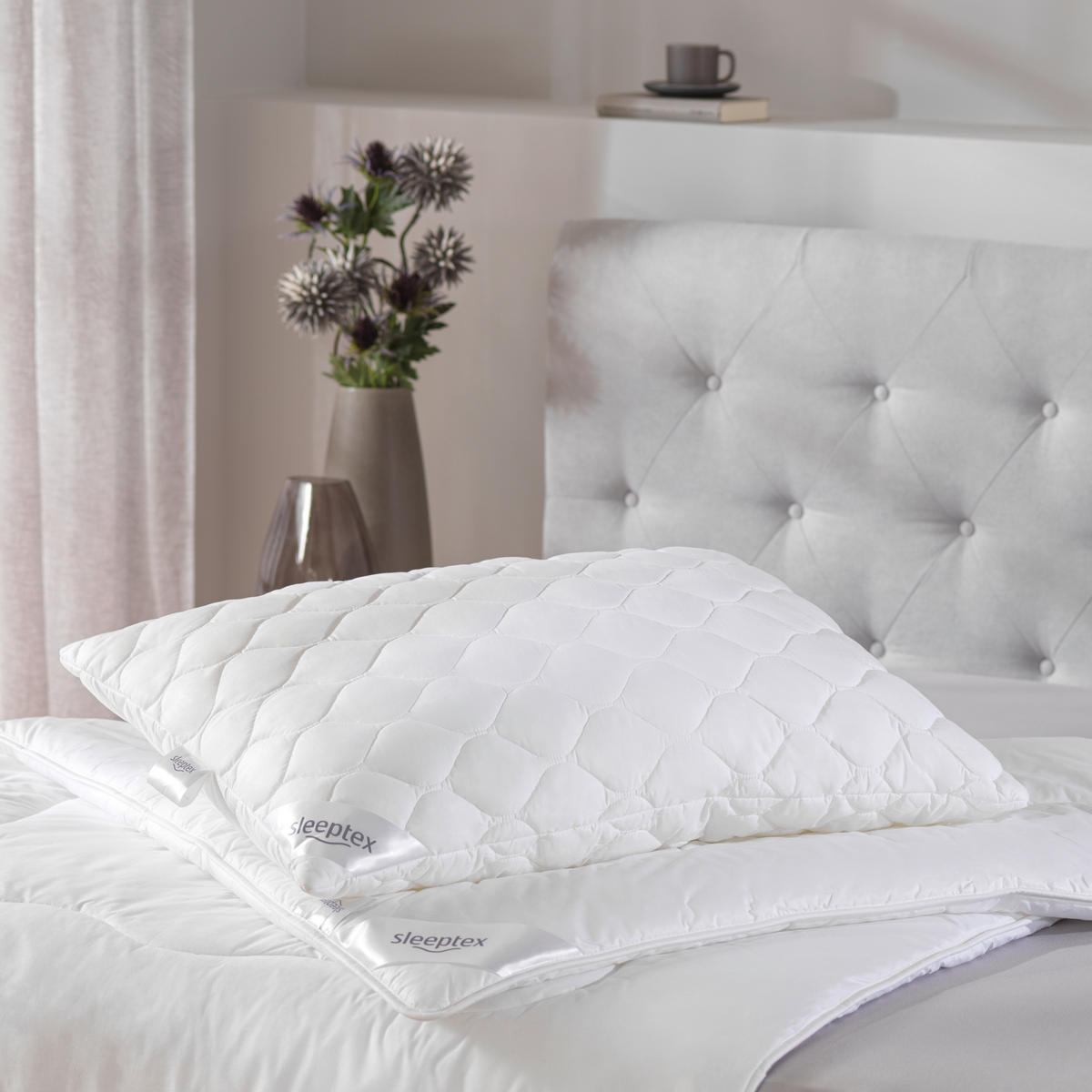 KOPFPOLSTER 70/90 cm   - Weiß, Basics, Textil (70/90cm) - Sleeptex