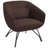 COCKTAILSESSEL - Anthrazit/Braun, Design, Leder/Metall (76/80/73cm) - Joop!