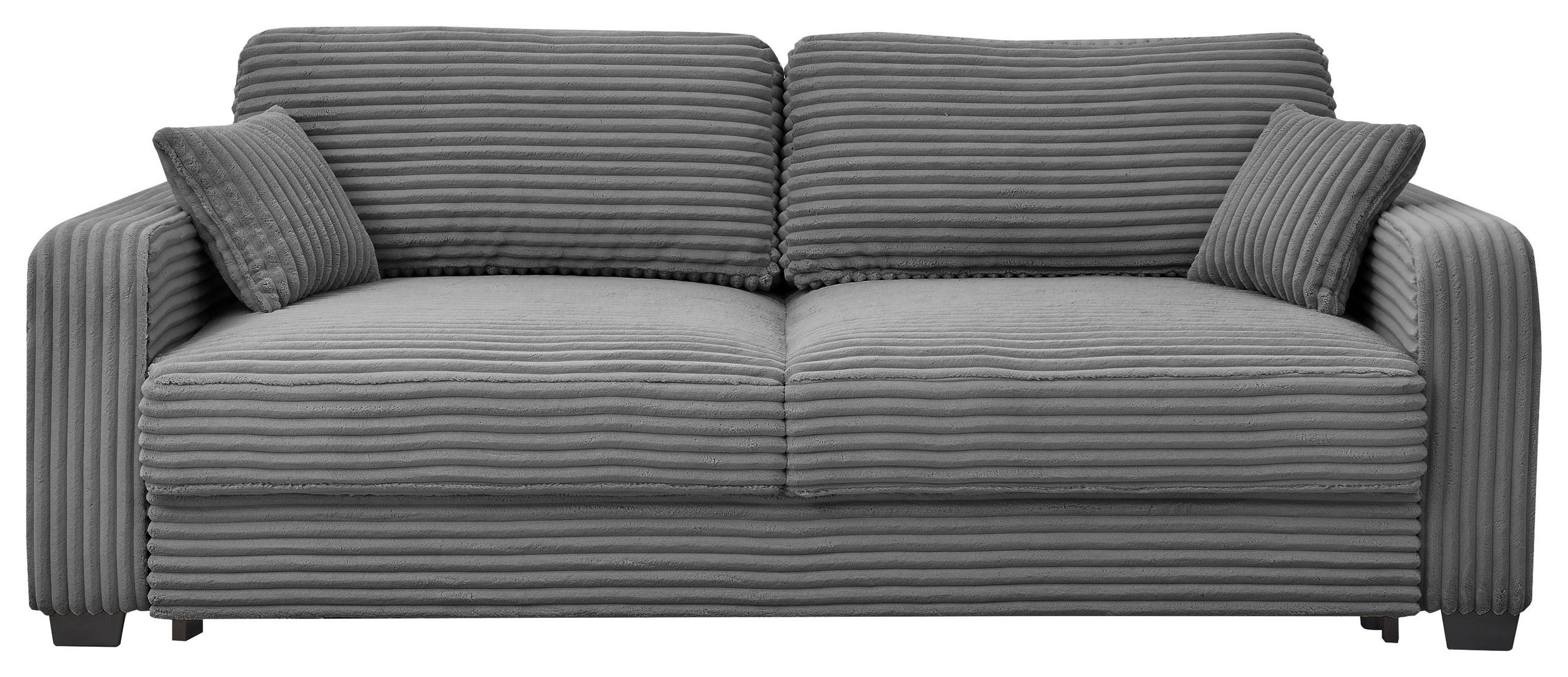 SCHLAFSOFA Cord Anthrazit  - Anthrazit/Schwarz, KONVENTIONELL, Kunststoff/Textil (235/89/92cm) - MID.YOU