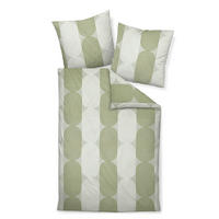 BETTWÄSCHE J.D. Makosatin 155/220 cm  - Hellgrün/Grün, Basics, Textil (155/220cm) - Janine