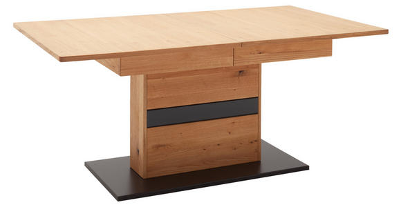 ESSTISCH in Holz, Holzwerkstoff, Metall 180-230/100/77 cm  - Wildeiche/Anthrazit, Natur, Holz/Holzwerkstoff (180-230/100/77cm) - Linea Natura