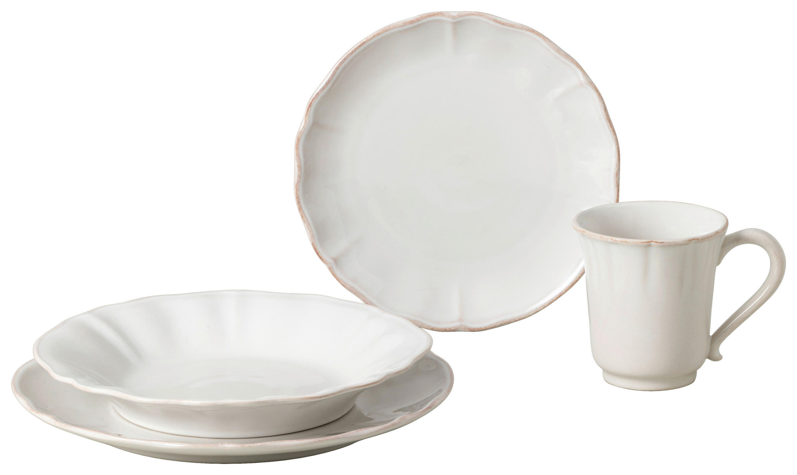 KOMBISERVICE Weiß ALENTEJO 4-teilig 1 Personen  - Weiß, Basics, Keramik - Costa Nova